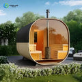 Custom Modern Portable Infrared Steam Sauna Indoor & Outdoor Use Electric Sauna Cabin With Integrated Spa Tub