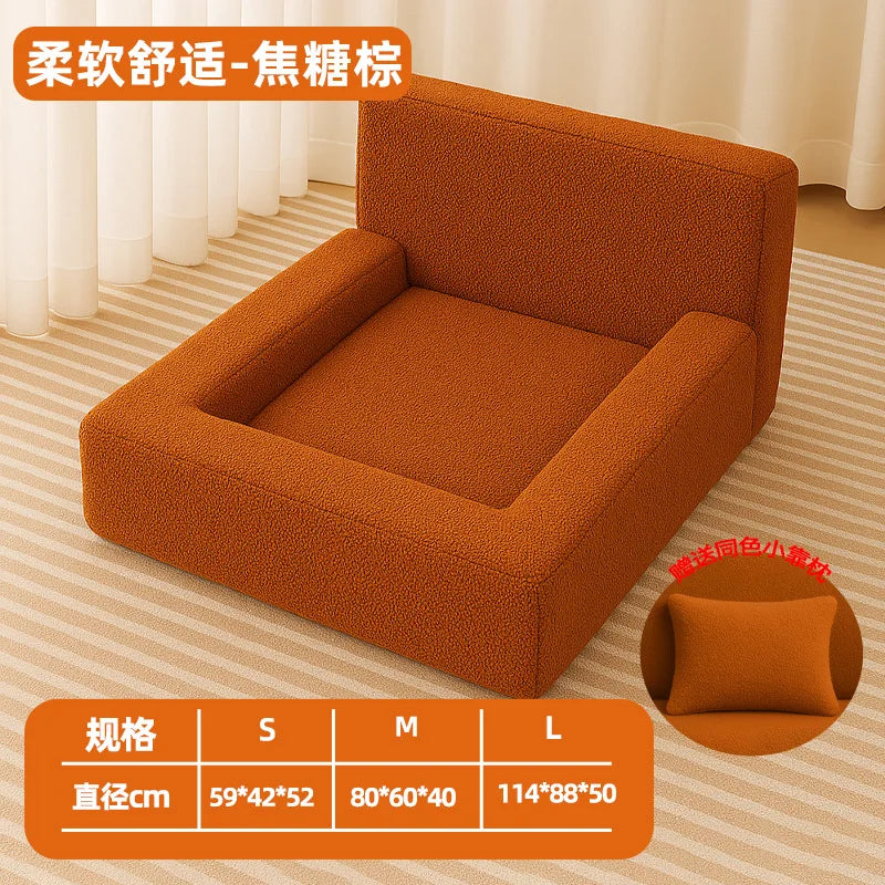 Orthopedic Luxury Dog Bed with Sides-Dog Sofa Bed for Medium Dogs Supportive Foam Pet Couch with Removable Cover Outdoor Use