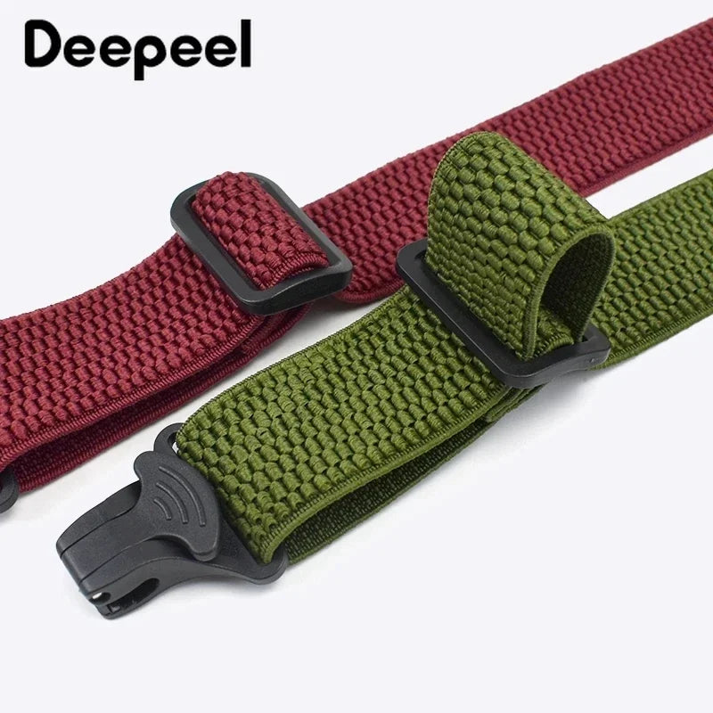 Deepeel 3.5X120cm Men's Adult 4 Clip Casual Trousers Fashion X - shaped Stripes Plastic Clamp Elastic - Visuel 4 | SAMAG