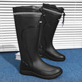 Winter Thickened Anti-slip Men's Rain Boots High Waterproof Reflective Work Fishing Shoes Warm Water Shoes Rubber Shoes for Men