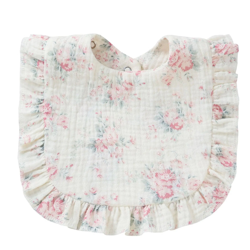 Baby Saliva Towel Muslin Cotton Infant Bibs Kids Feeding Eating Apron Boys Girls Ruffle Towel Toddler Newborn Prints Burp Cloth
