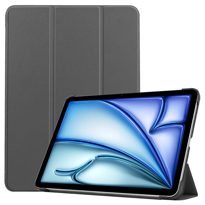 Tablets case  For Ipad air11 2024 11 inch Book Flip Cover with Stand Auto Wake Sleep  Three fold Caster hard shell