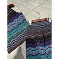 Bohemian Striped Knitted Pants Set for Women 2026 Summer New Color-Block Camisole Short Top+Slim Fit Straight Pants 2-Piece Set