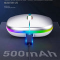 HOMEFISH PHONEPACE Dual Mode Wireless Mouse 2.4G Bluetooth Rechargeable Silent LED Backlit Optical Mice for PC Laptop