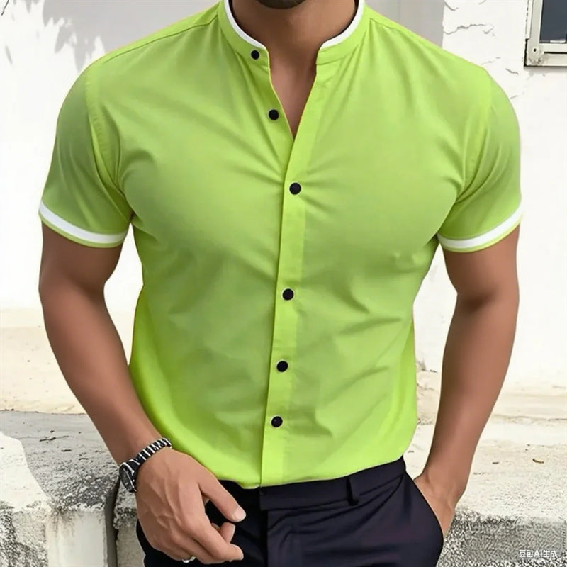 New style fashionable men's short-sleeved shirt | SAMAG