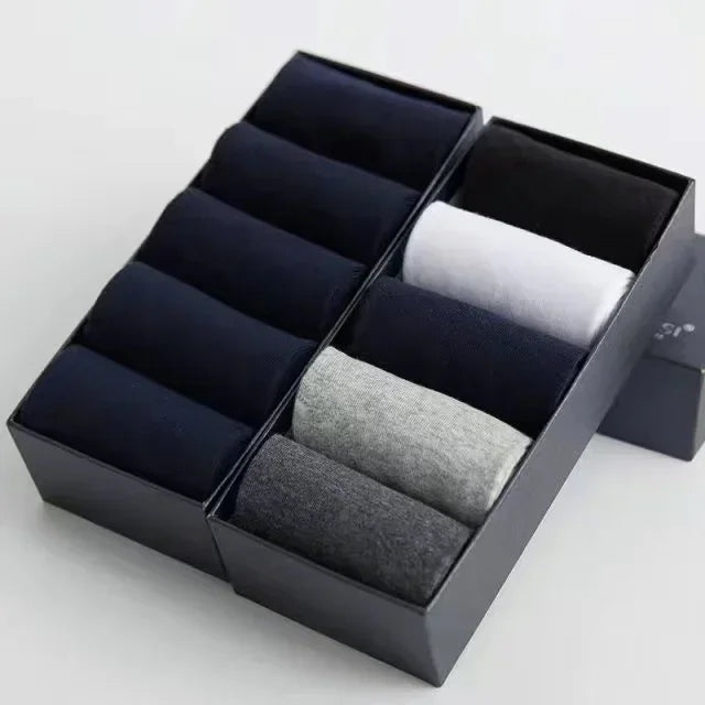 /Lot Men's Pure Cotton Socks Plus Size Solid Color Casual | SAMAG