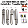For Anycubic Kobra X Nozzle KX Bimetal 0.25/0.6/0.8/0.4mm | SAMAG