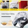 Electric Portable Popcorn Maker Fully Automatic Home Popcorn Popper Hot Air Popcorn Machine Healthy No Oil Mini Popcorn Maker