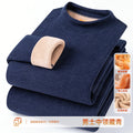 Men's Thermal Underwear Set First Layer 2pcs Heavyweight Velvet Tops + Pants Thickened Warm Skin-friendly Pullovers Set XL-4XL