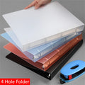 A4 Binder 4 Hole Binder D-Type Punch Folder Office Storage File Ring Waterproof Test Paper Data Storage Folder Learning Supplies