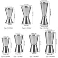 Dual Shot Measure Cup Stainless Steel Measure Jigger Cocktail Mug Drinking Spirit Barware Kitchen Gadgets Bar Tools