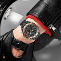 FOXBOX Fashion Outdoor Electronics Watches Male Luxury Casual Waterproof Luminous Alarm Auto Date Dual Digital Display Man Watch