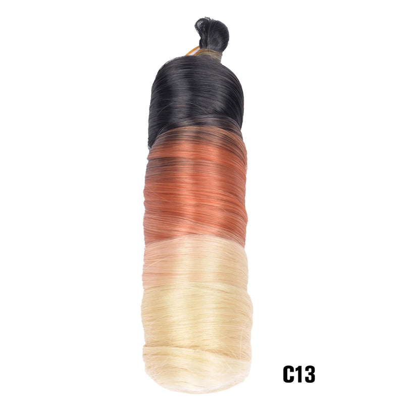 Loose Wave Braiding Hair Extensions 24" Synthetic Spiral Curls Braids Hair Pre Stretched Bouncy Braid French Curls Braiding Hair