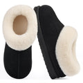 Bebealy Women's Plush Memory Foam Cotton Boots Indoor Warm Anti-Skid Suede Fur Lining Slippers Lady Comfort Fuzzy Houes Slippers
