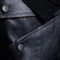 Autumn new men's locomotive leather jacket personality irregular punk leather jacket