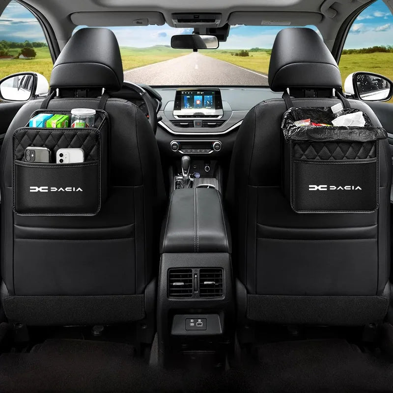 Car Seat Storage Bag Tissue Water Cup Pockets Stowing Tidying For Dacia Logan Sandero Duster Spring Jogger Solenza Largus Dokker