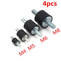4pcs/lot Anti Vibration Silentblock Boat Car Bobbin  Rubber Mounts Male Tools M4 M5 M6 M8 Rubber Mounts Shock Damper