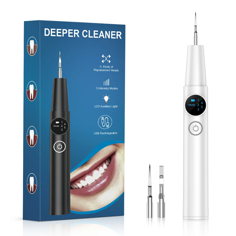 Ultrasonic Scaler Plaque Remover for Teeth Dental Calculus Remover with 5 Modes Teeth Cleaning Kit Sonic Tartar Remover