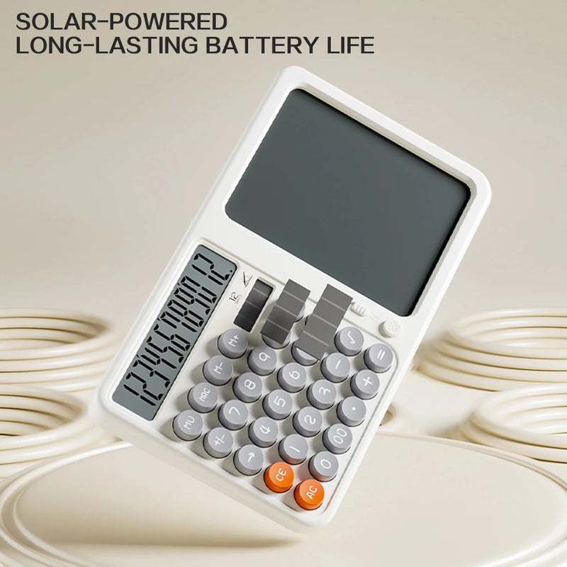 Writing Tablet Calculator Solar Powered LCD Notepad With Writing Padeye-Protection LCD Paperless Design Protecting Children Eyes