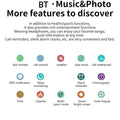 2025 New Smartwatch For Men Android IOS Phone 1.73" Screen Bluetooth Call Blood Oxygen Pressure Monitoring Smart Watch Women