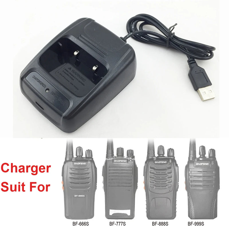 New USB/US/EU Charger Special Desk Charger For Baofeng BF-999S BF-888S BF-777S BF-666S Two Way Radio Walkie Talkie USB Charger