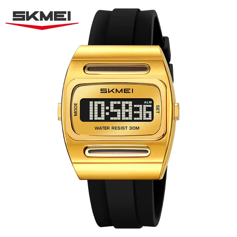 2563 Solar Power Casual Digital Sport's Watches Silicone Strap Led Waterproof Electronic Alarm Clock Gift - Visuel 7 | SAMAG