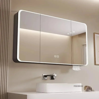 Minimalist Modern Arc-shaped Smart Bathroom Mirror | SAMAG