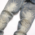 Men's Vintage Bootcut Denim Jeans Streetwear Embossed | SAMAG