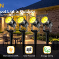 Solar Powered Spotlight IP65 Solar LED Light Outdoor Landscape Yard Garden Tree Separately Lamp Aluminum Anti Rust Solar Lamp