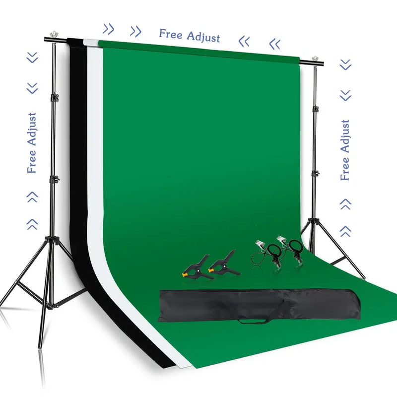 Background Stand Kit Support Frame System Backdrops  Adjustable Stand for Photography Photo Studio Chromakey Green Screen Frame