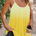 Plus Size Women's Gradient Sleeveless Tank Top Flowy Casual Summer Blouse with Scoop Neckline Perfect for Daily Wear