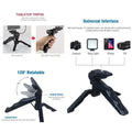 Smartphone Vlogging Kit With Tripod Phone Holder Mini Mic LED Fill Light Starter For Live Stream Video YouTube