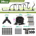 Garden 5-30M 8mm PE Hose 20cm 360° Bending Brass Nozzle Spray Kit Atomized Automatic Irrigation Equipment Plants Mist Wateriing