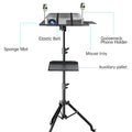 145cm Projector Tripod Stand Laptop Tripod Adjustable Height 23 to 63" Standing Desk Outdoor Computer Desk Stand for Studio
