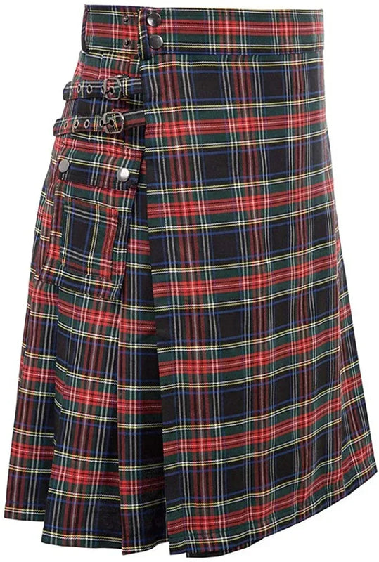 Kilt for Men Traditional Highland Tartan Utility Kilt Scottish Mens Kilt
