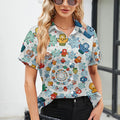 Christmas new summer women's shirt short - sleeved tops - View 5 | SAMAG