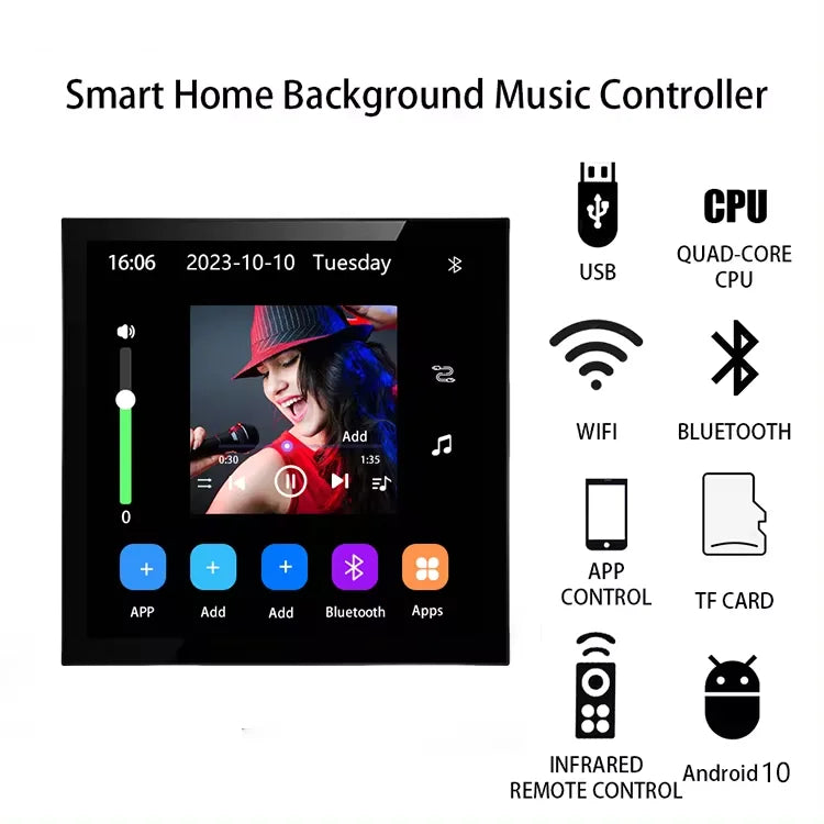 4 inch Andriod 10  Eshare WiFi Bluetooth Touch Home Theater Cinema Digital Stereo Audio Music Wall Amplifier