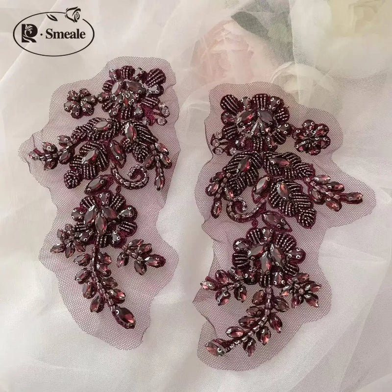 Handsewn Rhinestone Flower for Wedding Dress, Coats - View 12 | SAMAG
