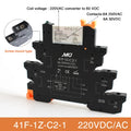 Din Rail Slim Relay Module 41F - 1Z - C4 - 1 Integrated PCB Mount Power With Holder 12V 24V ACDC 220V - Visuel 15 | SAMAG