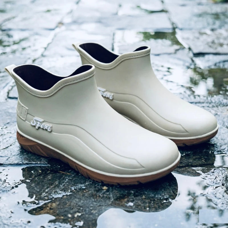 Trendy New Men's Outdoor Work Fishing Boots, Waterproof, Anti-Slip, Rainproof
