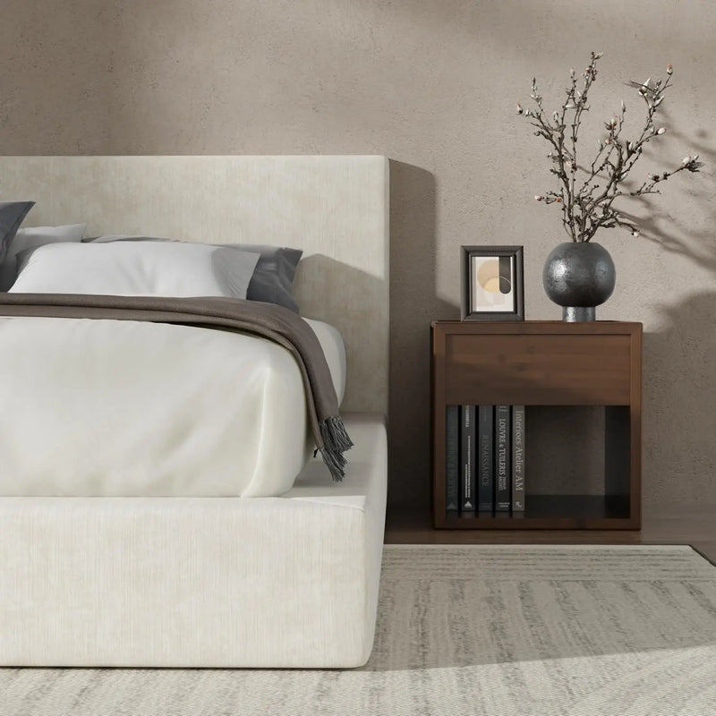 Cloud Upholstered  Bed Frame with Headboard, 5 Inch Foam Padded Platform, No Box Spring, Easy Assembly , Customized
