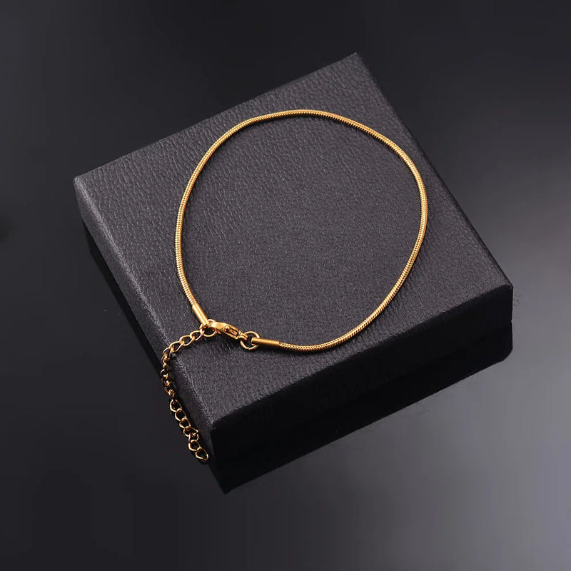 Stainless Steel Multilayers Chain Bracelet Women Simple Fashion Layered Girl Wrist Bracelet  Jewelry Accessories Length 18cm+5cm