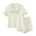 SUJIIN Womens Pajamas Sets 2 Piece Short Sleeve Lounge Set Woman Modal Cooling Embroidery Thin  Pajamas 2026 Summer SH004