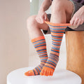 Pairs Man Toe Socks Long Plus Large Size Cotton Colorful | SAMAG