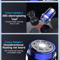 Mini Electric Sensor Shaver Portable Powerful Storm Razor For Unisex, Portable, IPX7 Washable, Electric Razor For Vehicle/Travel
