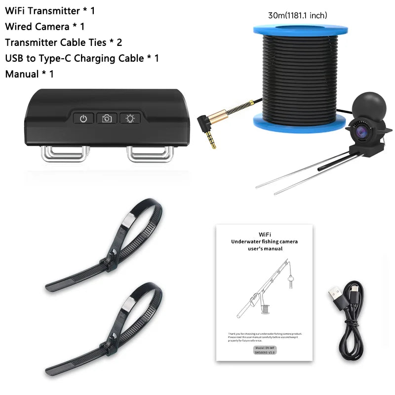 Dodosee WiFi Fishing Camera 15-50m Underwater HD Fish | SAMAG
