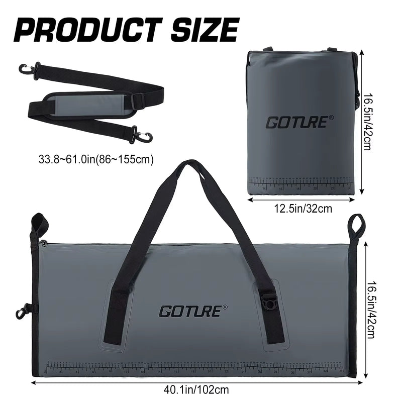 Goture Insulated Fishing Cooler Bag Expended Bottom - View 10 | SAMAG