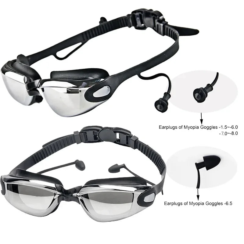 Prescription Myopia Swim Goggles Anti-Fog Waterproof | SAMAG