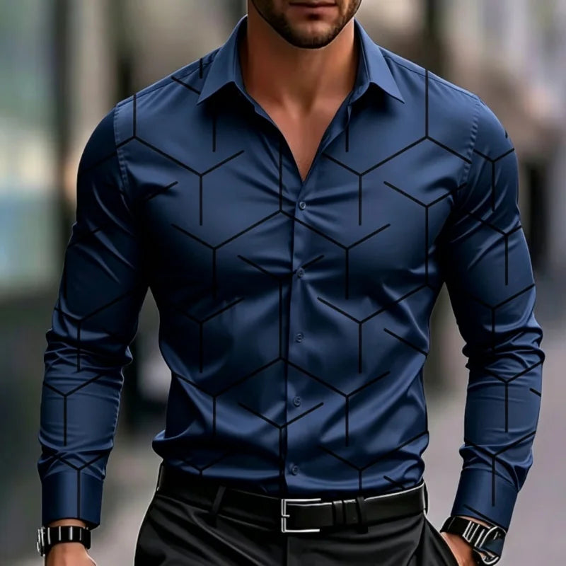 European American Trendy Men Geometric Branch Line | SAMAG