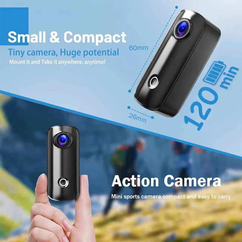 SJCAM C100Plus Motion Camera Thumb Cam 4K 30M Waterproof 2.4G WiFi Action Sport Action Cam EIS Bicycle Helmet Motorcycle
